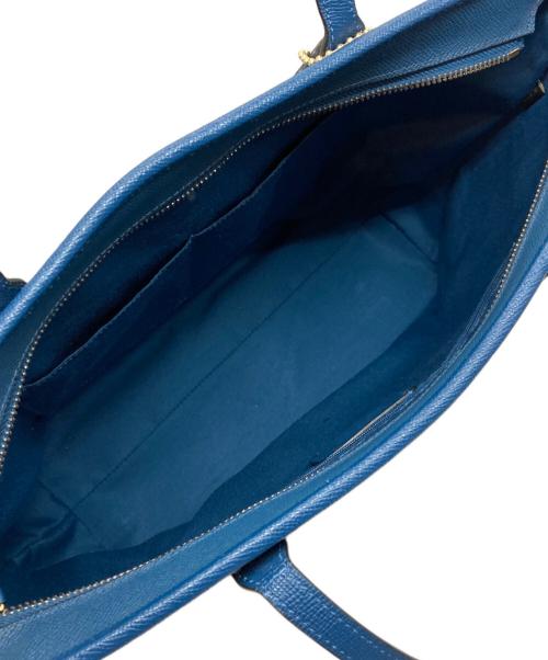 COACH（コーチ）COACH (コーチ) レザートートバッグ ブルーの古着・服飾アイテム