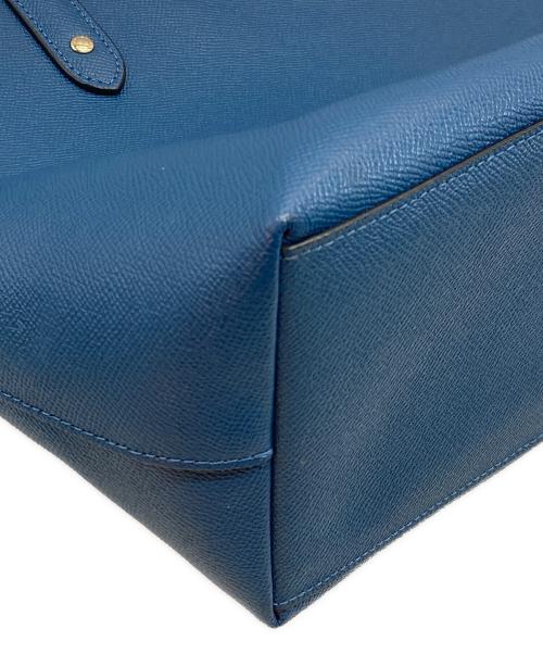 COACH（コーチ）COACH (コーチ) レザートートバッグ ブルーの古着・服飾アイテム