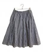 COMME des GARCONS GIRLコムデギャルソンガール）の古着「24SSストライプロングスカート」｜ブルー