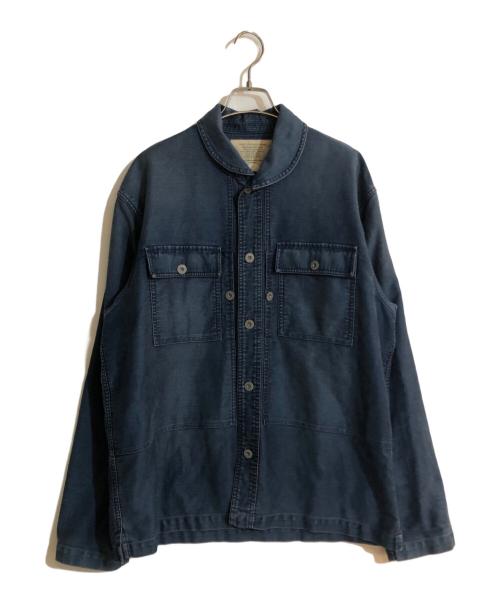 RRL（ダブルアールエル）RRL (ダブルアールエル) モールスキンCPO オーバーシャツ インディゴ サイズ:Ｌの古着・服飾アイテム