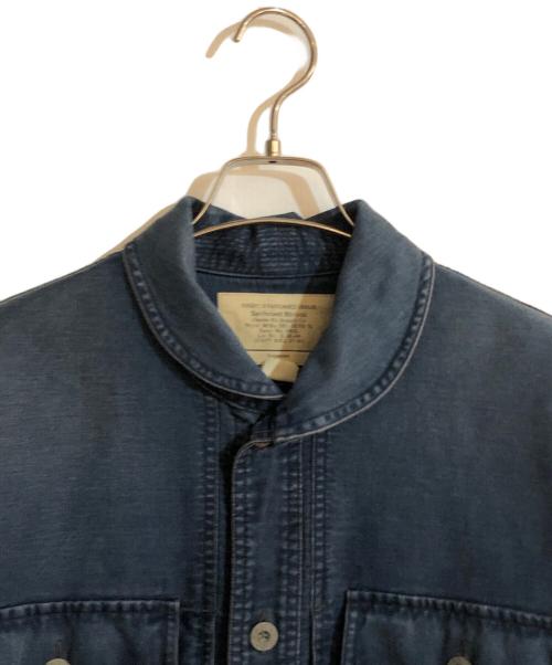 RRL（ダブルアールエル）RRL (ダブルアールエル) モールスキンCPO オーバーシャツ インディゴ サイズ:Ｌの古着・服飾アイテム