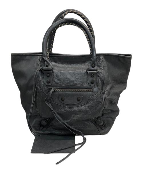 BALENCIAGA（バレンシアガ）BALENCIAGA (バレンシアガ) ザ サンデーレザートートバッグ グレーの古着・服飾アイテム