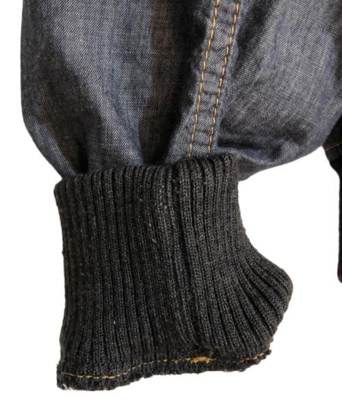 sacai（サカイ）sacai (サカイ) ボアライナーシャンブレーMA-1ジャケット ブルー サイズ:3の古着・服飾アイテム