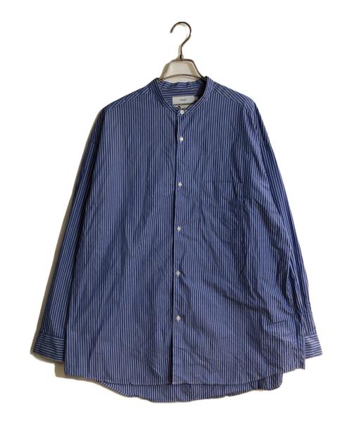 Graphpaper（グラフペーパー）Graphpaper (グラフペーパー) SIDOGRAS L/S Oversized Band Collar Shirt ブルー サイズ:1の古着・服飾アイテム