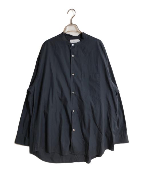 Graphpaper（グラフペーパー）Graphpaper (グラフペーパー) Broad L/S Oversized Band Collar Shirt グレー サイズ:1の古着・服飾アイテム