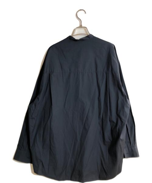 Graphpaper（グラフペーパー）Graphpaper (グラフペーパー) Broad L/S Oversized Band Collar Shirt グレー サイズ:1の古着・服飾アイテム