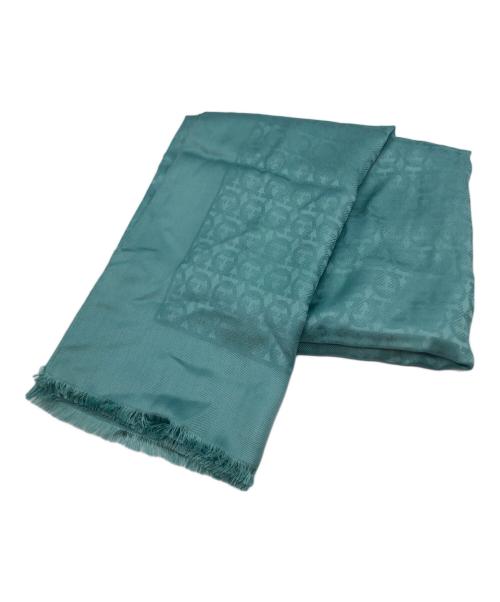 Salvatore Ferragamo（サルヴァトーレ フェラガモ）Salvatore Ferragamo (サルヴァトーレ フェラガモ) ガンチーニロゴプリントストール グリーンの古着・服飾アイテム