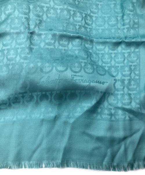 Salvatore Ferragamo（サルヴァトーレ フェラガモ）Salvatore Ferragamo (サルヴァトーレ フェラガモ) ガンチーニロゴプリントストール グリーンの古着・服飾アイテム