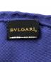 BVLGARI (ブルガリ) ウール混シルクロゴストール ブルー：8000円