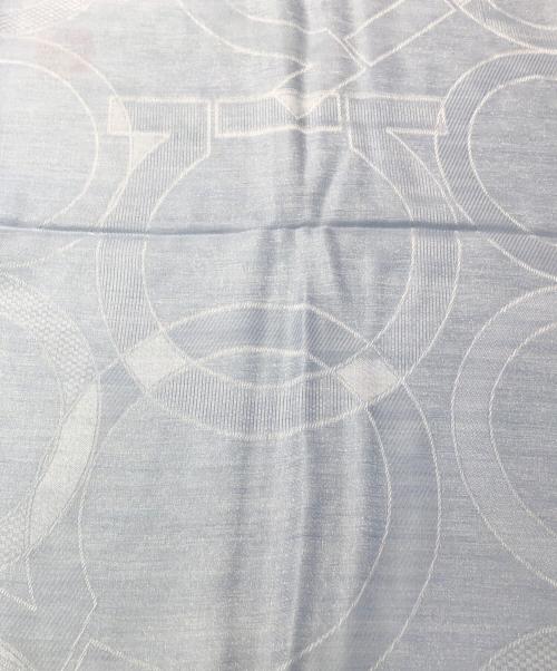 Salvatore Ferragamo（サルヴァトーレ フェラガモ）Salvatore Ferragamo (サルヴァトーレ フェラガモ) シルク混カシミヤストール スカイブルーの古着・服飾アイテム