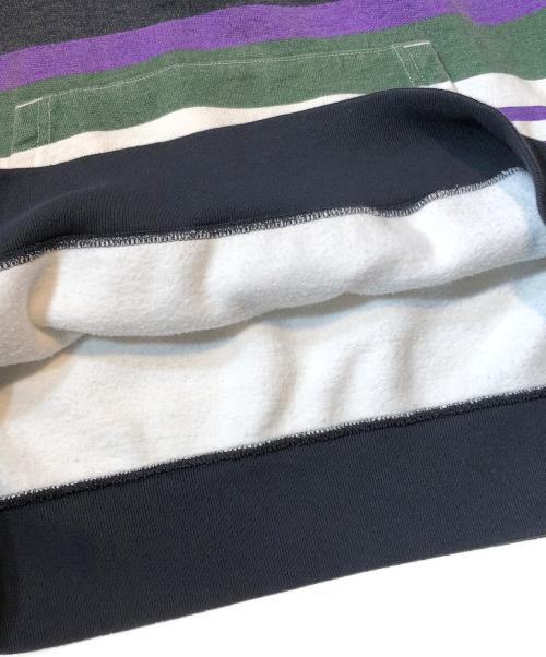 SUPREME（シュプリーム）Supreme (シュプリーム) 18SS STRIPED HOODED SWEATSHIRT/18SSストライプドフーディースウェットシャツ パープル サイズ:Mの古着・服飾アイテム
