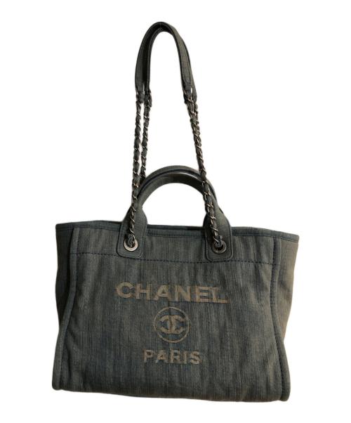 CHANEL（シャネル）CHANEL (シャネル) ドーヴィルデニム2WAYショッパーバッグ インディゴの古着・服飾アイテム