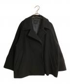 Spick and Spanスピック＆スパン）の古着「W/Nyモッサステンカラーショートコート」｜ブラック