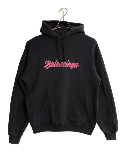 BALENCIAGA（バレンシアガ）BALENCIAGA (バレンシアガ) BBロゴプリント プルオーバー ブラック サイズ:ＸＳの古着・服飾アイテム