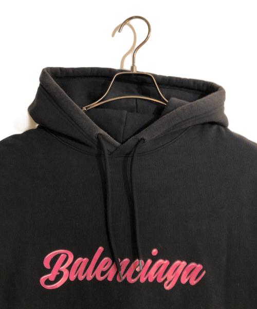 BALENCIAGA（バレンシアガ）BALENCIAGA (バレンシアガ) BBロゴプリント プルオーバー ブラック サイズ:ＸＳの古着・服飾アイテム