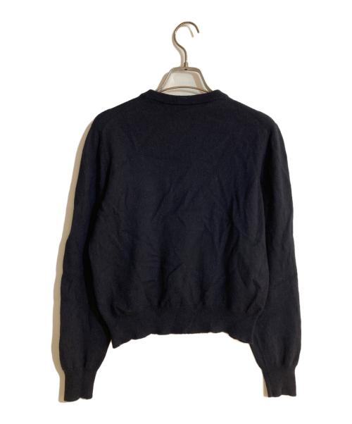 BALENCIAGA（バレンシアガ）BALENCIAGA (バレンシアガ) 刺繍ロゴクルーネックニット ネイビー サイズ:Sの古着・服飾アイテム