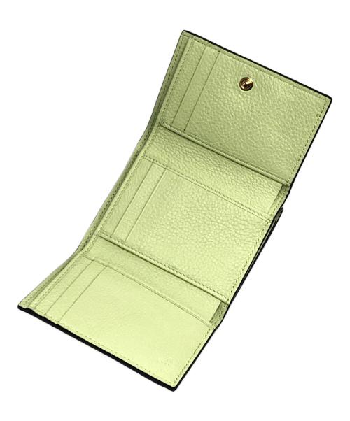 GUCCI（グッチ）GUCCI (グッチ) エンボスロゴミニウォレット グリーンの古着・服飾アイテム