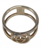 GUCCIグッチ）の古着「インターロッキングGオープンバンド リング」｜シルバー