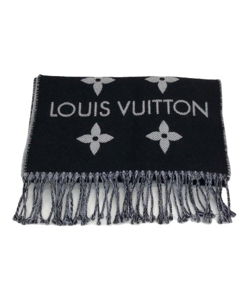 LOUIS VUITTON（ルイ ヴィトン）LOUIS VUITTON (ルイ ヴィトン) モノグラムマフラー ブラックの古着・服飾アイテム