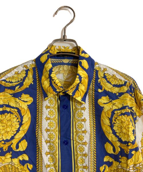 VERSACE（ヴェルサーチェ）VERSACE (ヴェルサーチェ) メデューサ柄ドレスシャツ ブルー サイズ:40の古着・服飾アイテム