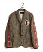 DSQUARED2ディースクエアード）の古着「千鳥格子テーラードジャケット」｜ブラウン