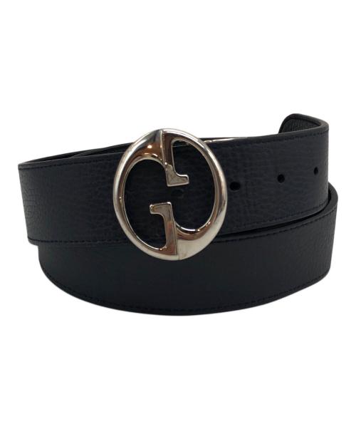 GUCCI（グッチ）GUCCI (グッチ) バイカラーGGバックルベルト ブラックの古着・服飾アイテム