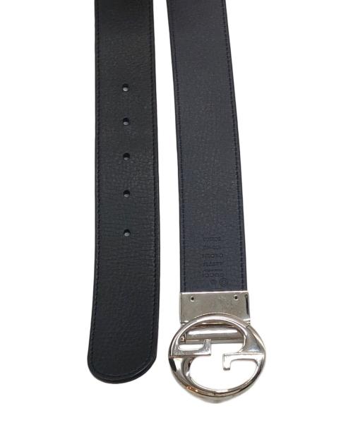 GUCCI（グッチ）GUCCI (グッチ) バイカラーGGバックルベルト ブラックの古着・服飾アイテム