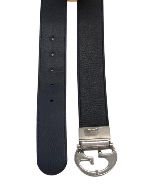 GUCCI（グッチ）GUCCI (グッチ) バイカラーGGバックルベルト ブラックの古着・服飾アイテム