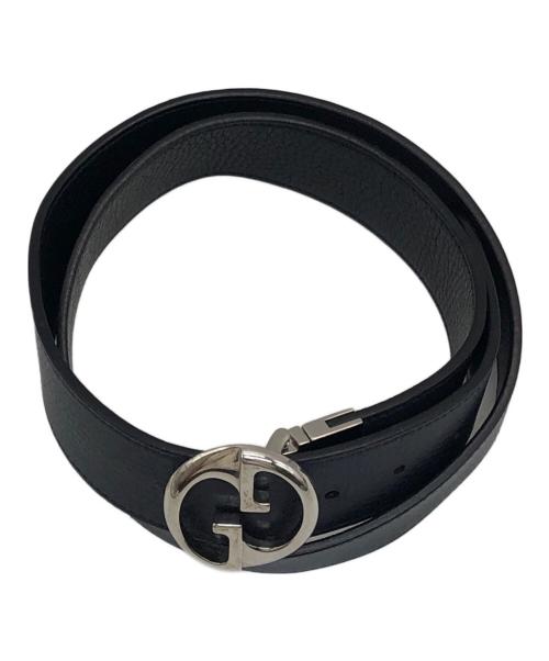 GUCCI（グッチ）GUCCI (グッチ) バイカラーGGバックルベルト ブラックの古着・服飾アイテム