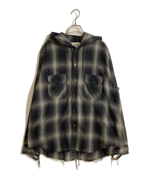 BEAMS（ビームス）BEAMS (ビームス) FUTURE ARCHIVE (フューチャー アーカイブ) DAMAGE NEL HOODY/ダメージネルフーディー グレー サイズ:Lの古着・服飾アイテム