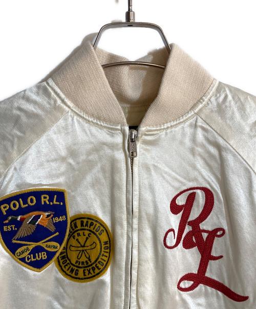 POLO RALPH LAUREN（ポロ・ラルフローレン）POLO RALPH LAUREN (ポロ・ラルフローレン) サテンワッペンスタジャン ベージュ サイズ:XS 未使用品の古着・服飾アイテム