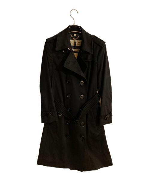 BURBERRY LONDON（バーバリーロンドン）BURBERRY LONDON (バーバリーロンドン) The Sandringham カシミヤ100％トレントコート ブラック サイズ:UK14 未使用品の古着・服飾アイテム