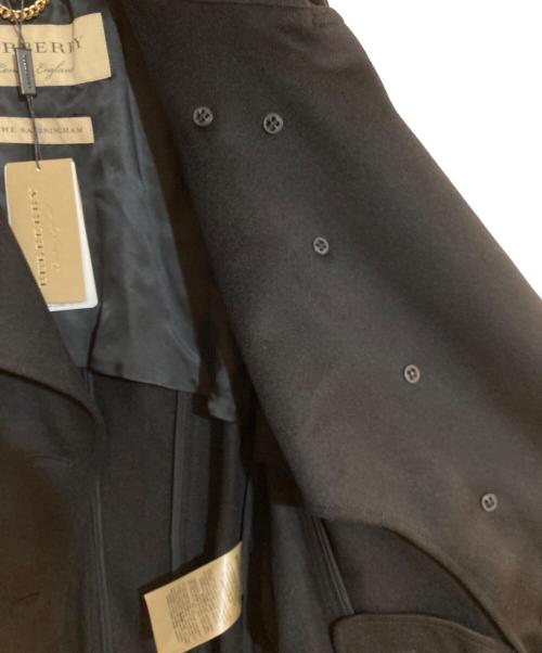 BURBERRY LONDON（バーバリーロンドン）BURBERRY LONDON (バーバリーロンドン) The Sandringham カシミヤ100％トレントコート ブラック サイズ:UK14 未使用品の古着・服飾アイテム