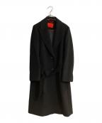 MAX&Co.マックスアンドコー）の古着「ロングランロングベルトウールコート」｜ブラック