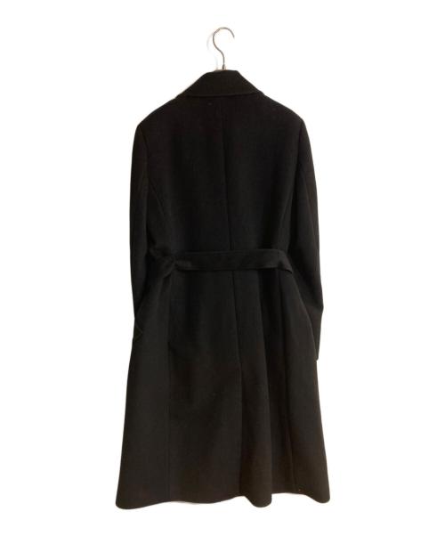 MAX&Co.（マックスアンドコー）MAX&Co. (マックスアンドコー) ロングランロングベルトウールコート ブラック サイズ:46の古着・服飾アイテム