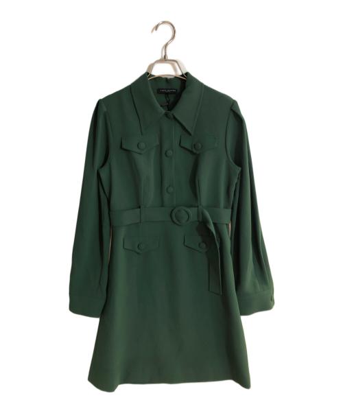 TARA JARMON（タラジャーモン）TARA JARMON (タラジャーモン) ヘビークレープドレス グリーン サイズ:36 未使用品の古着・服飾アイテム