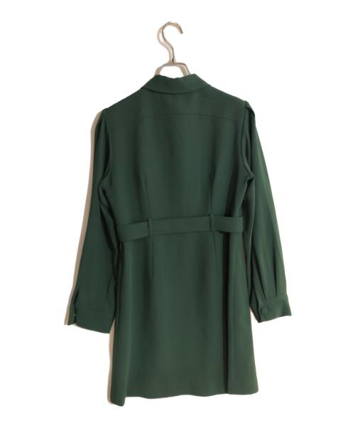 TARA JARMON（タラジャーモン）TARA JARMON (タラジャーモン) ヘビークレープドレス グリーン サイズ:36 未使用品の古着・服飾アイテム