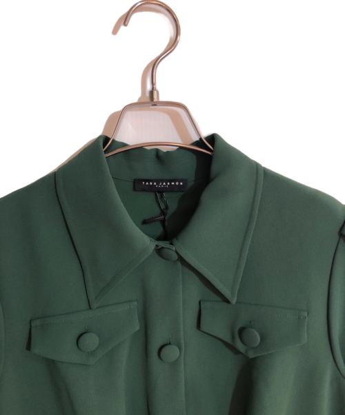 TARA JARMON（タラジャーモン）TARA JARMON (タラジャーモン) ヘビークレープドレス グリーン サイズ:36 未使用品の古着・服飾アイテム