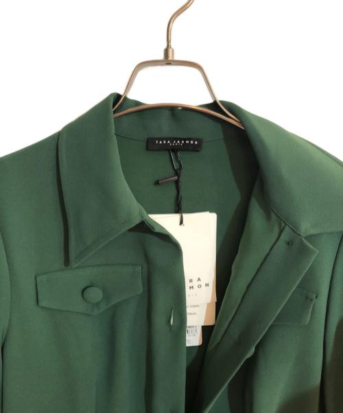 TARA JARMON（タラジャーモン）TARA JARMON (タラジャーモン) ヘビークレープドレス グリーン サイズ:36 未使用品の古着・服飾アイテム