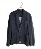 CIRCOLO 1901チルコロ1901）の古着「家紋柄ジャージーテーラードジャケット」｜ブルー