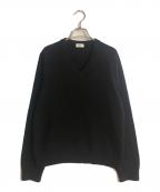 CELINEセリーヌ）の古着「カシミヤVネックニット」｜ブラック