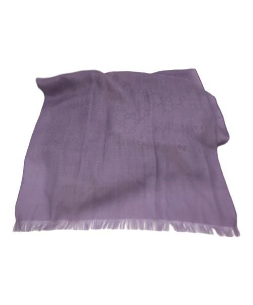 GUCCI（グッチ）GUCCI (グッチ) GGロゴフリンジストール パープルの古着・服飾アイテム