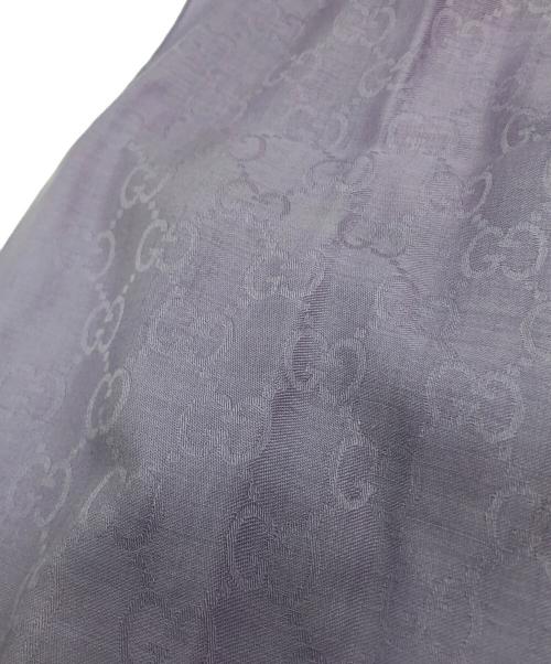 GUCCI（グッチ）GUCCI (グッチ) GGロゴフリンジストール パープルの古着・服飾アイテム