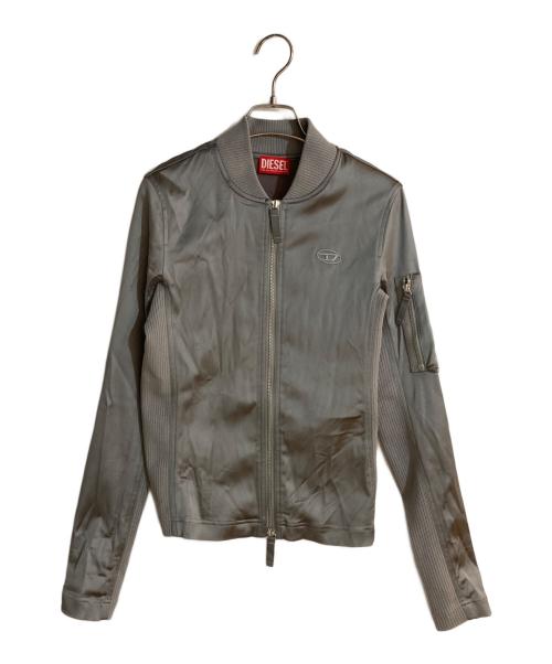 DIESEL（ディーゼル）DIESEL (ディーゼル) T-OPUN スーパーストレッチオーバルロゴブルゾン グレー サイズ:40の古着・服飾アイテム
