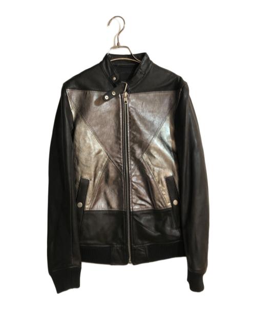 DIESEL Black Gold（ディーゼル ブラック ゴールド）DIESEL BLACK GOLD (ディーゼル ブラック ゴールド) ラムレザージャケット ブラック サイズ:44の古着・服飾アイテム