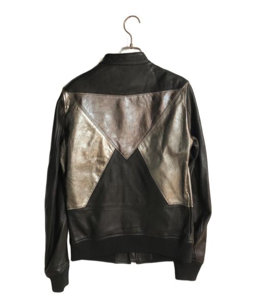 DIESEL Black Gold（ディーゼル ブラック ゴールド）DIESEL BLACK GOLD (ディーゼル ブラック ゴールド) ラムレザージャケット ブラック サイズ:44の古着・服飾アイテム