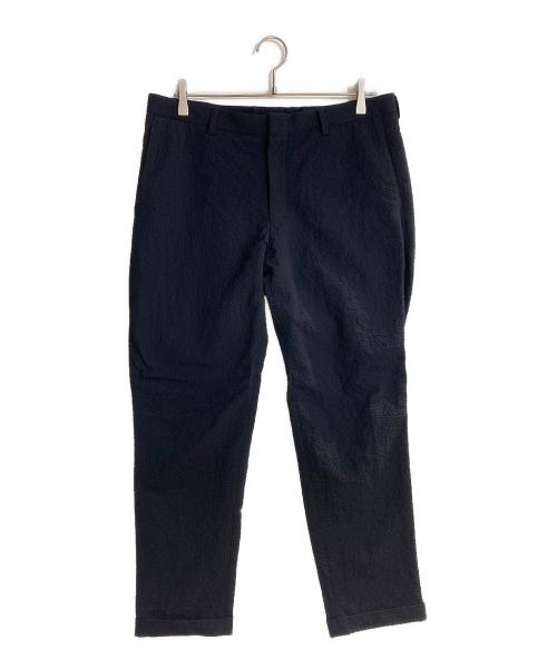 PAUL SMITH（ポールスミス）Paul Smith (ポールスミス) ウールシアサッカー クロップドトラウザーズ ネイビー サイズ:XLの古着・服飾アイテム