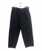 COMOLIコモリ）の古着「デニム ベルテッドパンツ」｜インディゴ