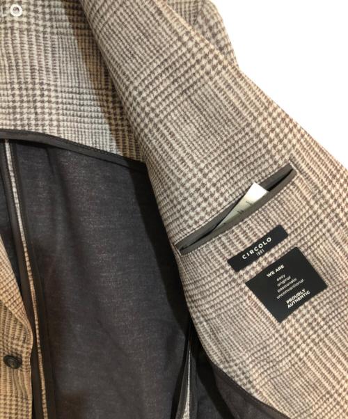 CIRCOLO 1901（チルコロ1901）Circolo 1901 (チルコロ1901) チェックテーラードジャケット ブラウン サイズ:48の古着・服飾アイテム