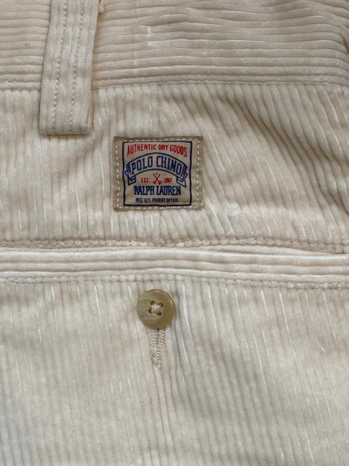 POLO RALPH LAUREN（ポロ・ラルフローレン）POLO RALPH LAUREN (ポロ・ラルフローレン) THE BIG CHINO 太畝コーデュロイパンツ ホワイト サイズ:W32×L32の古着・服飾アイテム